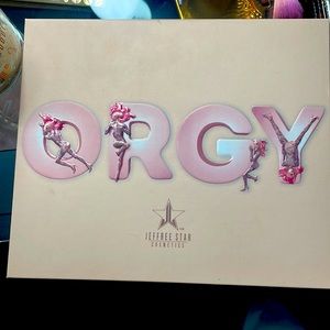 Swatched a couple of shades Jeffree Star Eyeshadow palette Orgy